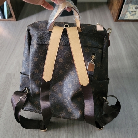 🌷Spring SALE🌷 2way Stylish Brown Backpack Or Shoulder Bag